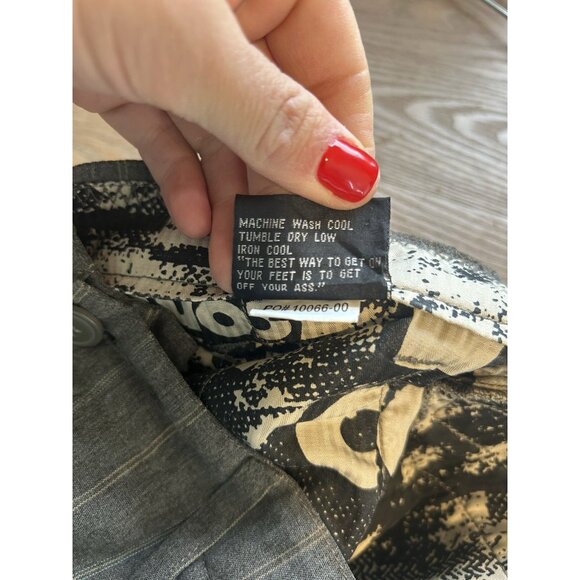 Vintage Y2K Volcom Pinstripe Baggy Skater Pants Grunge - Picture 3 of 11